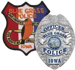 Blue Grass Iowa Police Department patch